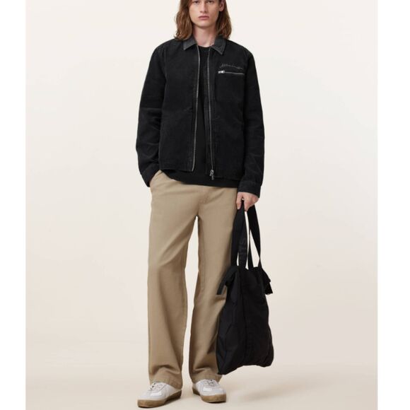 AllSaints Men's Size XL Moorland Brown Hanbury Straight Fit Trousers NWT - Picture 3 of 8